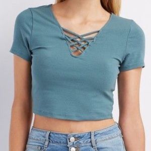 CRISS CROSS CROP TOP